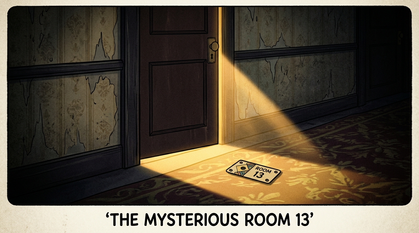A door left slightly open with light spilling into a dark hallway